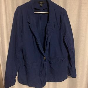 Linen blazer and short set.